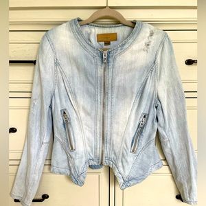 Blank NYC Light Distressed Jean Jacket- Size M